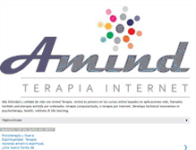 Tablet Screenshot of amind-terapiainternet.com